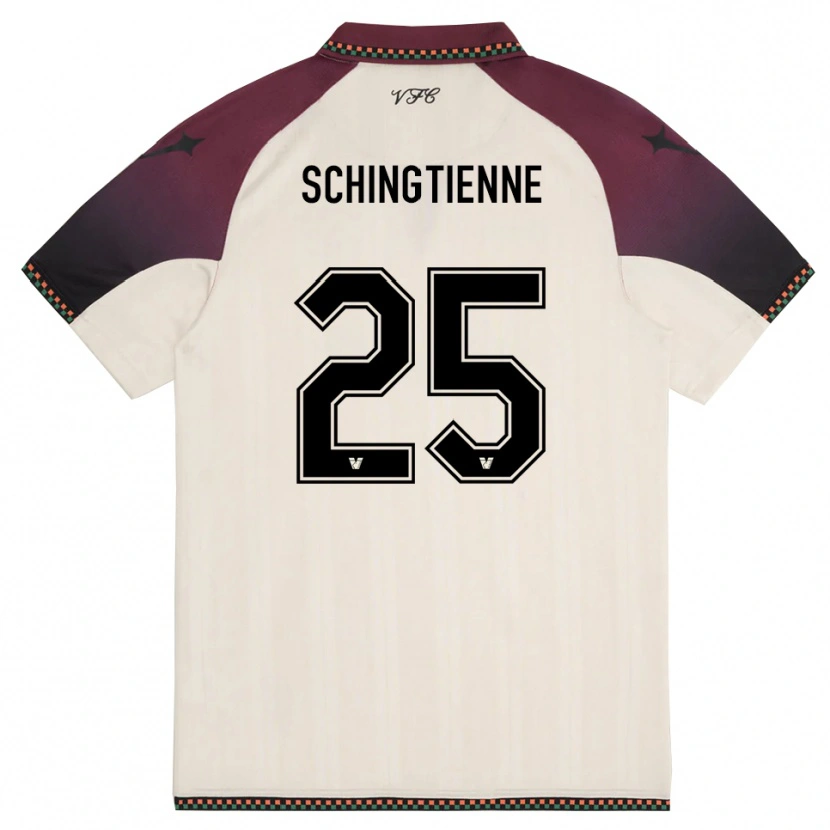 Danxen Herren Joël Schingtienne #25 Cremefarben Burgund Auswärtstrikot Trikot 2025/26 T-Shirt Schweiz