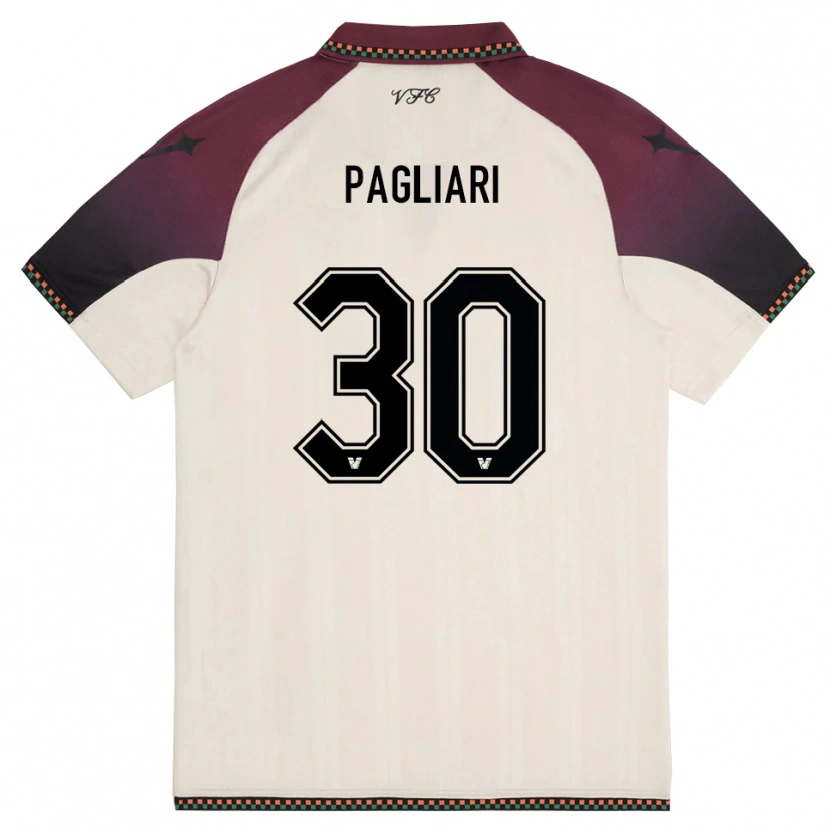 Danxen Herren Alessandro Pagliari #30 Cremefarben Burgund Auswärtstrikot Trikot 2025/26 T-Shirt Schweiz