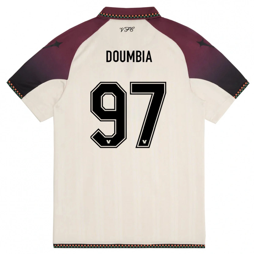 Danxen Herren Issa Doumbia #97 Cremefarben Burgund Auswärtstrikot Trikot 2025/26 T-Shirt Schweiz