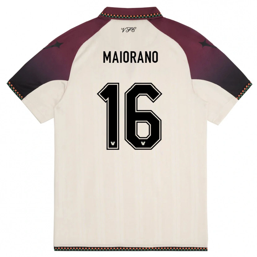 Danxen Herren Francesco Maiorano #16 Cremefarben Burgund Auswärtstrikot Trikot 2025/26 T-Shirt Schweiz
