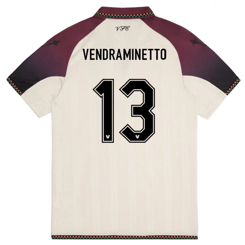 Danxen Herren Andrea Vendraminetto #13 Cremefarben Burgund Auswärtstrikot Trikot 2025/26 T-Shirt Schweiz