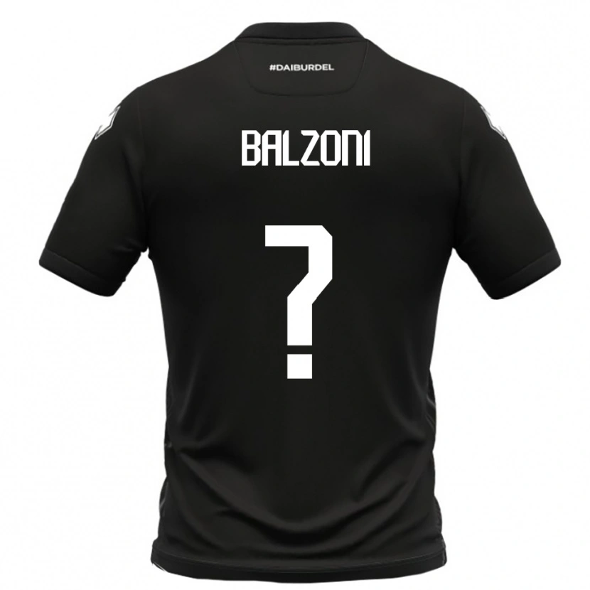Danxen Herren Mattia Balzoni #0 Schwarz Weiß Auswärtstrikot Trikot 2025/26 T-Shirt Schweiz
