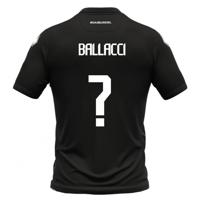 Danxen Herren Edoardo Ballacci #0 Schwarz Weiß Auswärtstrikot Trikot 2025/26 T-Shirt Schweiz