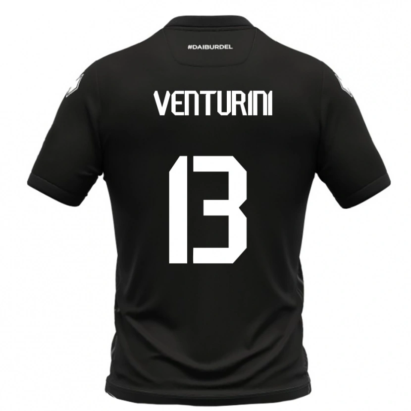 Danxen Herren Diego Venturini #13 Schwarz Weiß Auswärtstrikot Trikot 2025/26 T-Shirt Schweiz