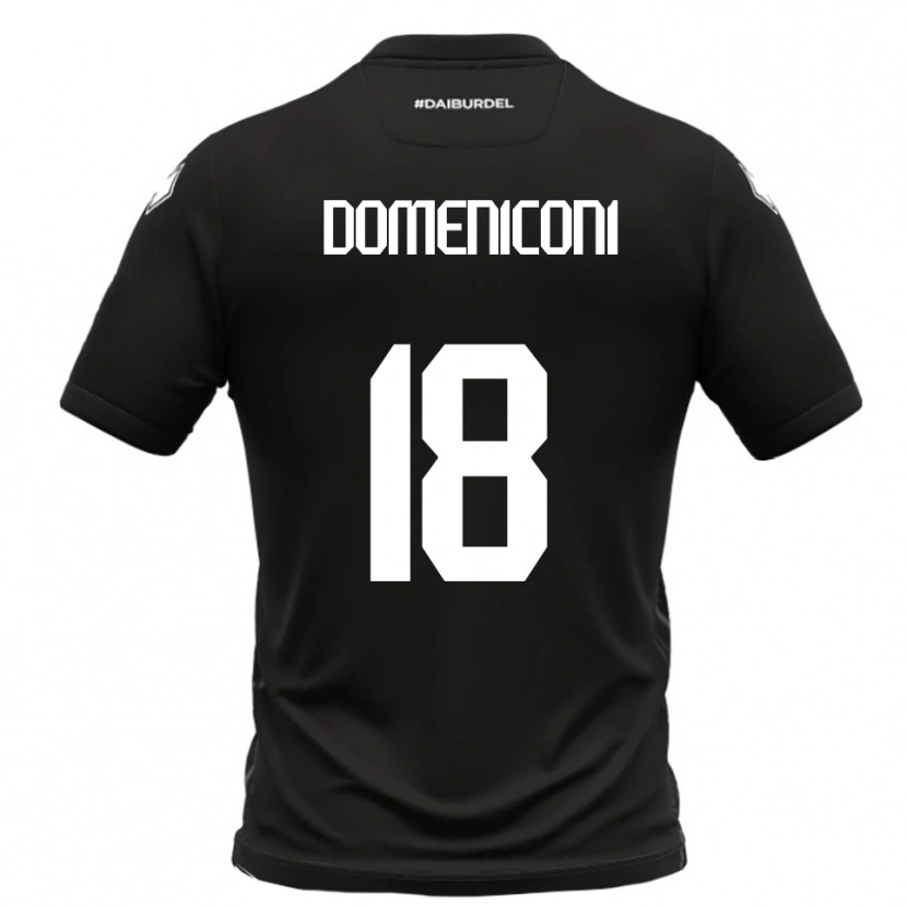 Danxen Herren Riccardo Domeniconi #18 Schwarz Weiß Auswärtstrikot Trikot 2025/26 T-Shirt Schweiz