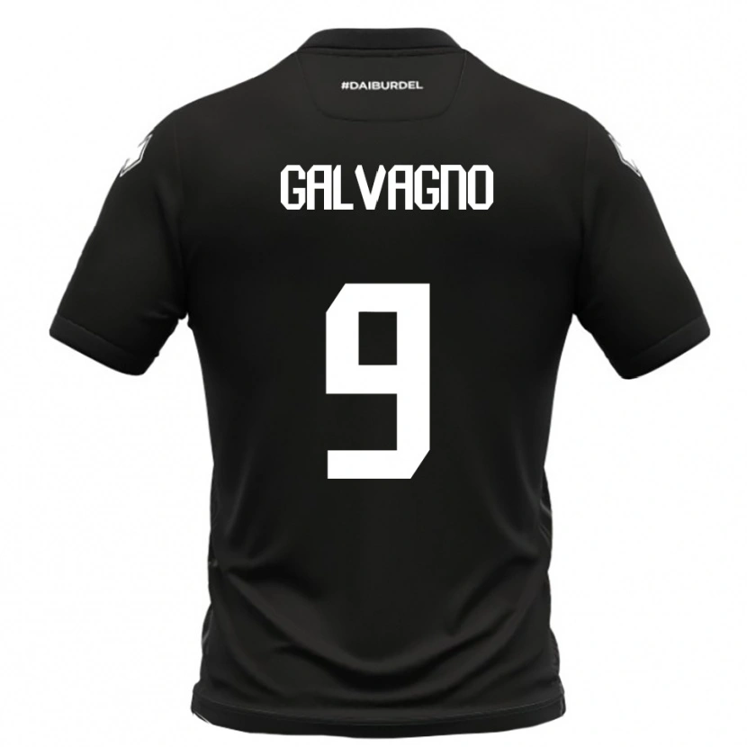Danxen Herren Filippo Galvagno #9 Schwarz Weiß Auswärtstrikot Trikot 2025/26 T-Shirt Schweiz