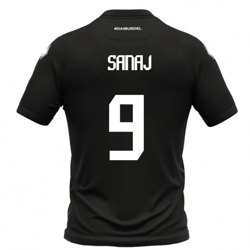 Danxen Herren Daniel Sanaj #9 Schwarz Weiß Auswärtstrikot Trikot 2025/26 T-Shirt Schweiz