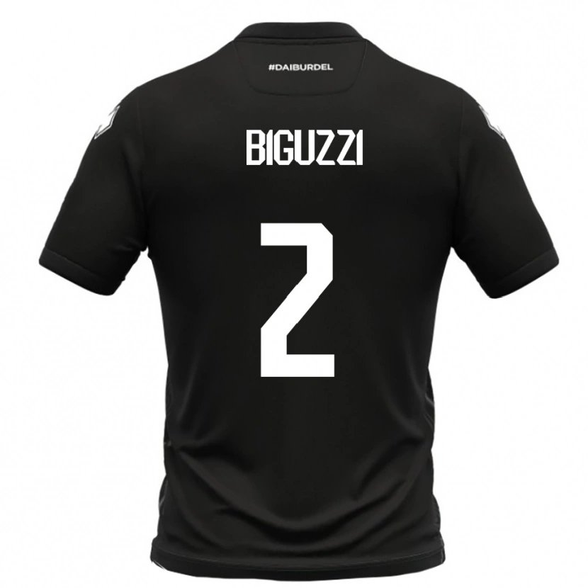 Danxen Herren Riccardo Biguzzi #2 Schwarz Weiß Auswärtstrikot Trikot 2025/26 T-Shirt Schweiz