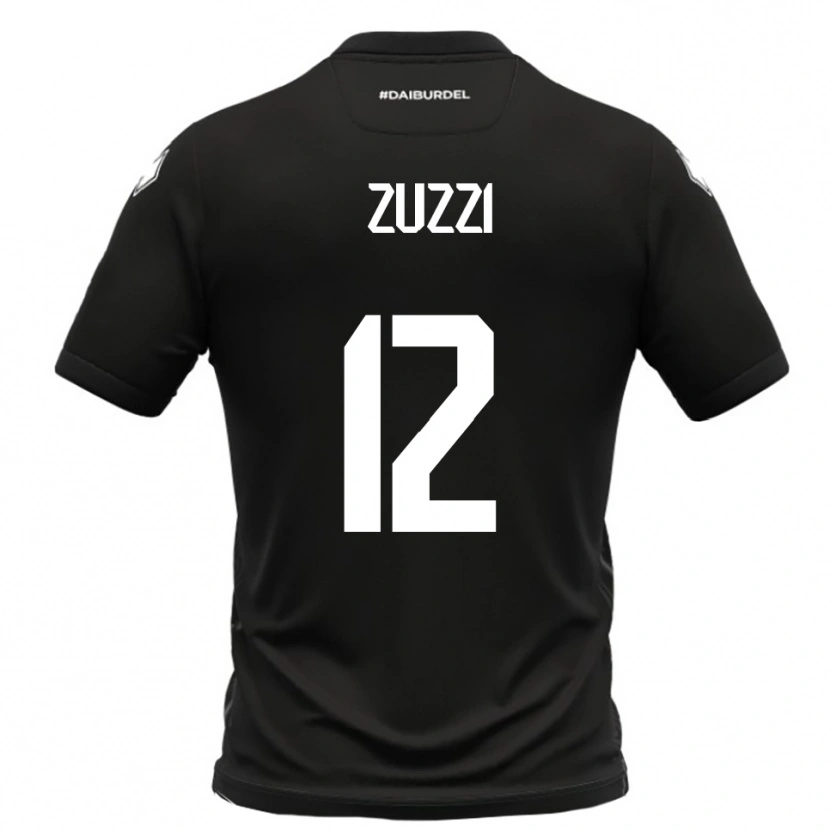 Danxen Herren Riccardo Zuzzi #12 Schwarz Weiß Auswärtstrikot Trikot 2025/26 T-Shirt Schweiz
