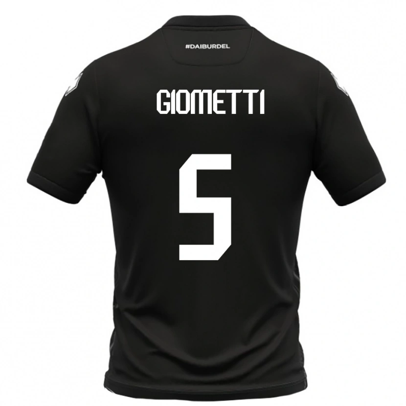 Danxen Herren Edoardo Giometti #5 Schwarz Weiß Auswärtstrikot Trikot 2025/26 T-Shirt Schweiz