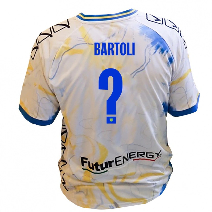 Danxen Herren Gianni Bartoli #0 Weiß Gelb Blau Auswärtstrikot Trikot 2025/26 T-Shirt Schweiz