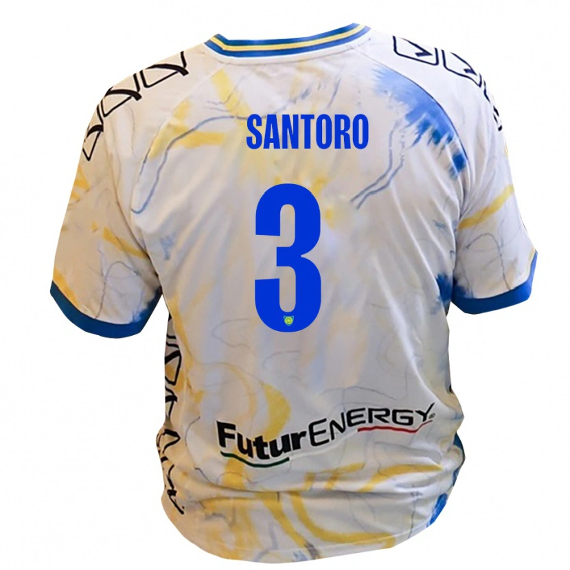 Danxen Herren Albert Santoro #3 Weiß Gelb Blau Auswärtstrikot Trikot 2025/26 T-Shirt Schweiz