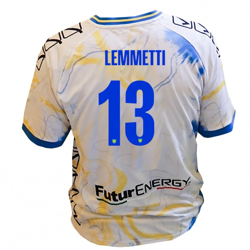 Danxen Herren Tommaso Lemmetti #13 Weiß Gelb Blau Auswärtstrikot Trikot 2025/26 T-Shirt Schweiz