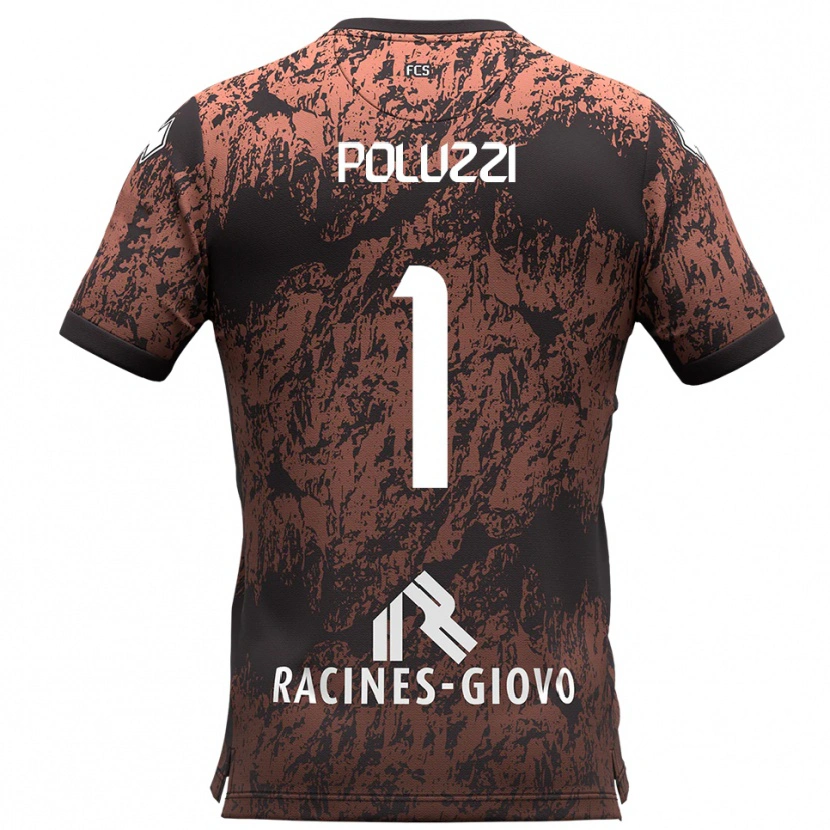Danxen Herren Giacomo Poluzzi #1 Braun Schwarz Auswärtstrikot Trikot 2025/26 T-Shirt Schweiz