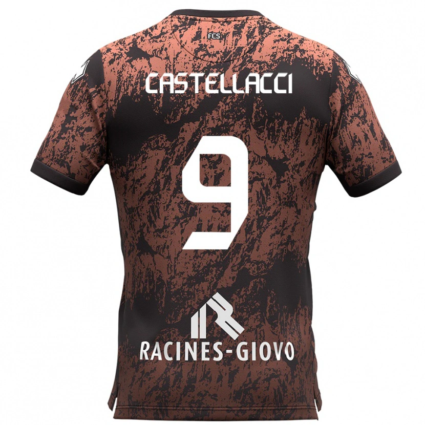 Danxen Herren Marco Castellacci #9 Braun Schwarz Auswärtstrikot Trikot 2025/26 T-Shirt Schweiz