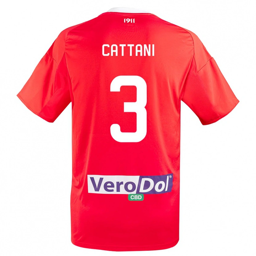 Danxen Herren Thomas Cattani #3 Rot Weiß Auswärtstrikot Trikot 2025/26 T-Shirt Schweiz