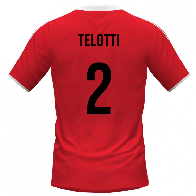 Danxen Herren Giacomo Telotti #2 Rot Weiß Auswärtstrikot Trikot 2025/26 T-Shirt Schweiz