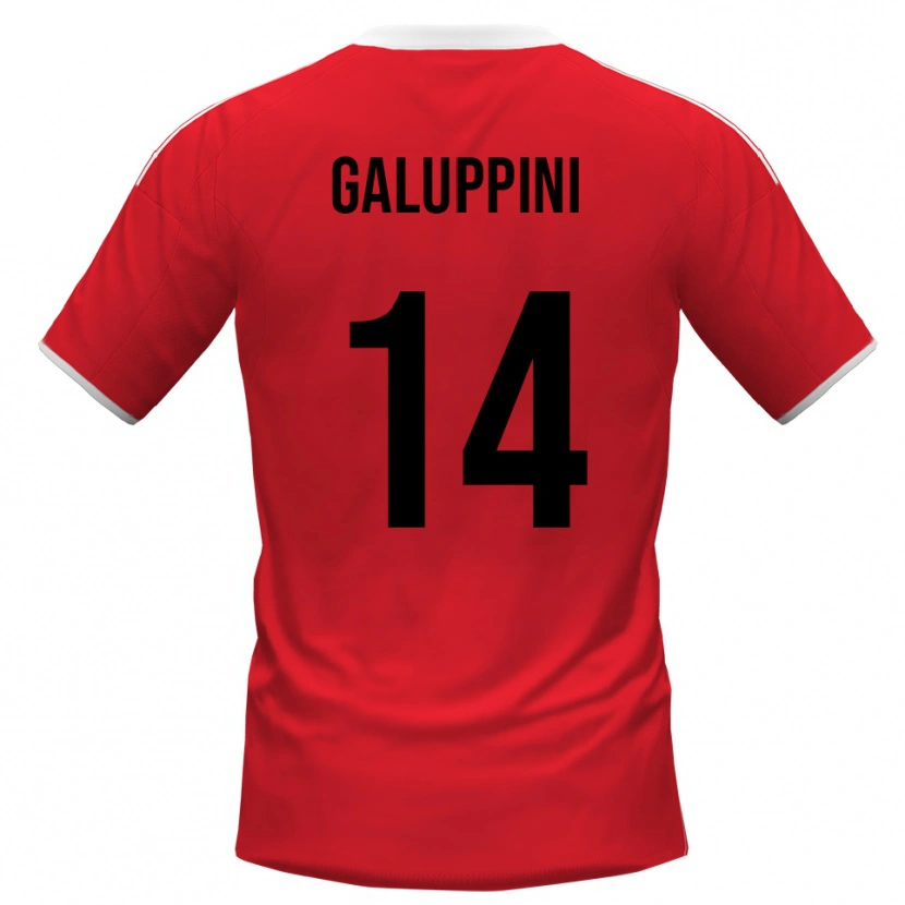 Danxen Herren Francesco Galuppini #14 Rot Weiß Auswärtstrikot Trikot 2025/26 T-Shirt Schweiz