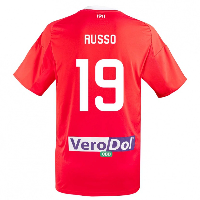 Danxen Herren Marcello Russo #19 Rot Weiß Auswärtstrikot Trikot 2025/26 T-Shirt Schweiz