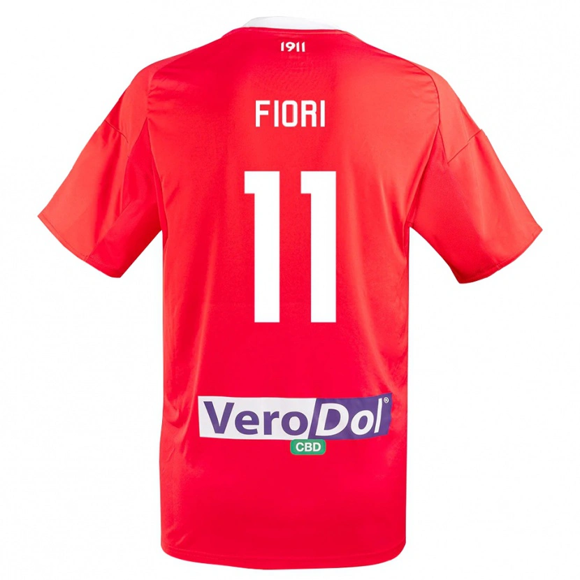 Danxen Herren Antonio Fiori #11 Rot Weiß Auswärtstrikot Trikot 2025/26 T-Shirt Schweiz