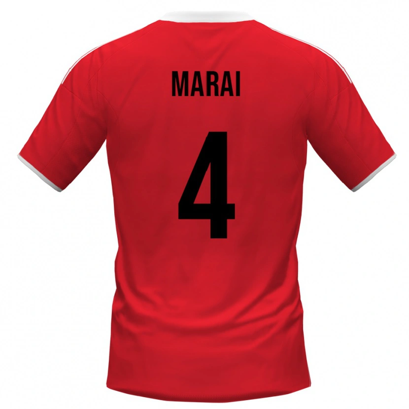 Danxen Herren Cristian Marai #4 Rot Weiß Auswärtstrikot Trikot 2025/26 T-Shirt Schweiz