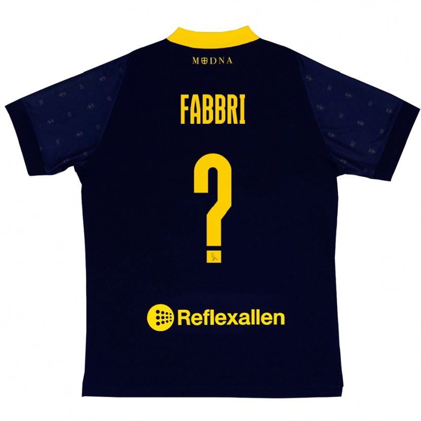Danxen Herren Tito Fabbri #0 Marineblau Gelb Auswärtstrikot Trikot 2025/26 T-Shirt Schweiz