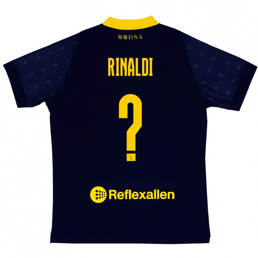 Danxen Herren Joshua Rinaldi #0 Marineblau Gelb Auswärtstrikot Trikot 2025/26 T-Shirt Schweiz