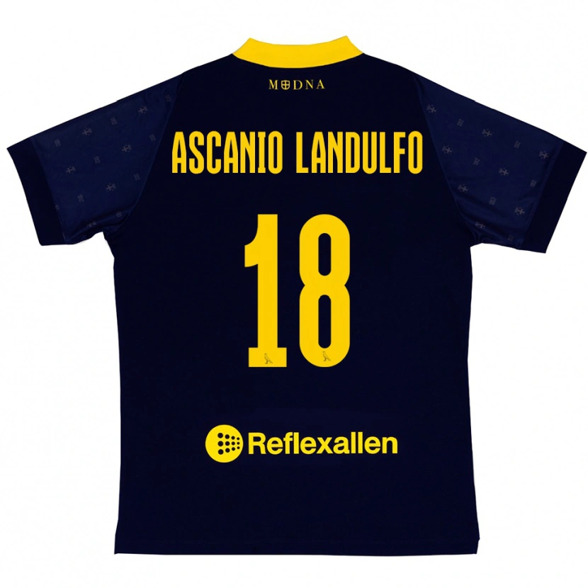 Danxen Herren Gabriele Ascanio Landulfo #18 Marineblau Gelb Auswärtstrikot Trikot 2025/26 T-Shirt Schweiz