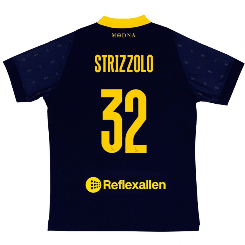 Danxen Herren Luca Strizzolo #32 Marineblau Gelb Auswärtstrikot Trikot 2025/26 T-Shirt Schweiz