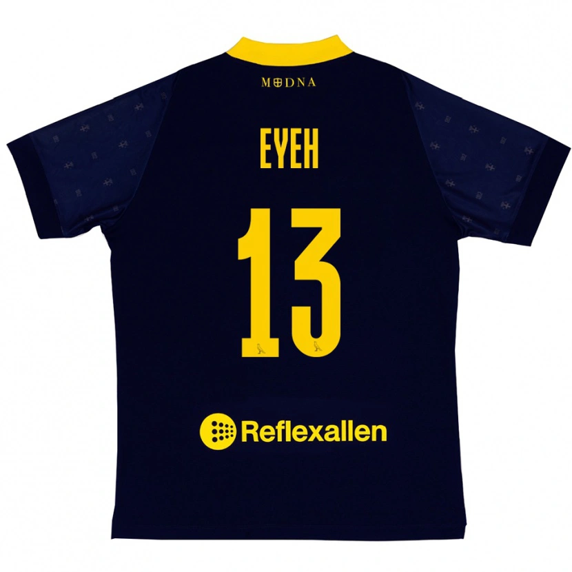 Danxen Herren Nicholas Eyeh #13 Marineblau Gelb Auswärtstrikot Trikot 2025/26 T-Shirt Schweiz