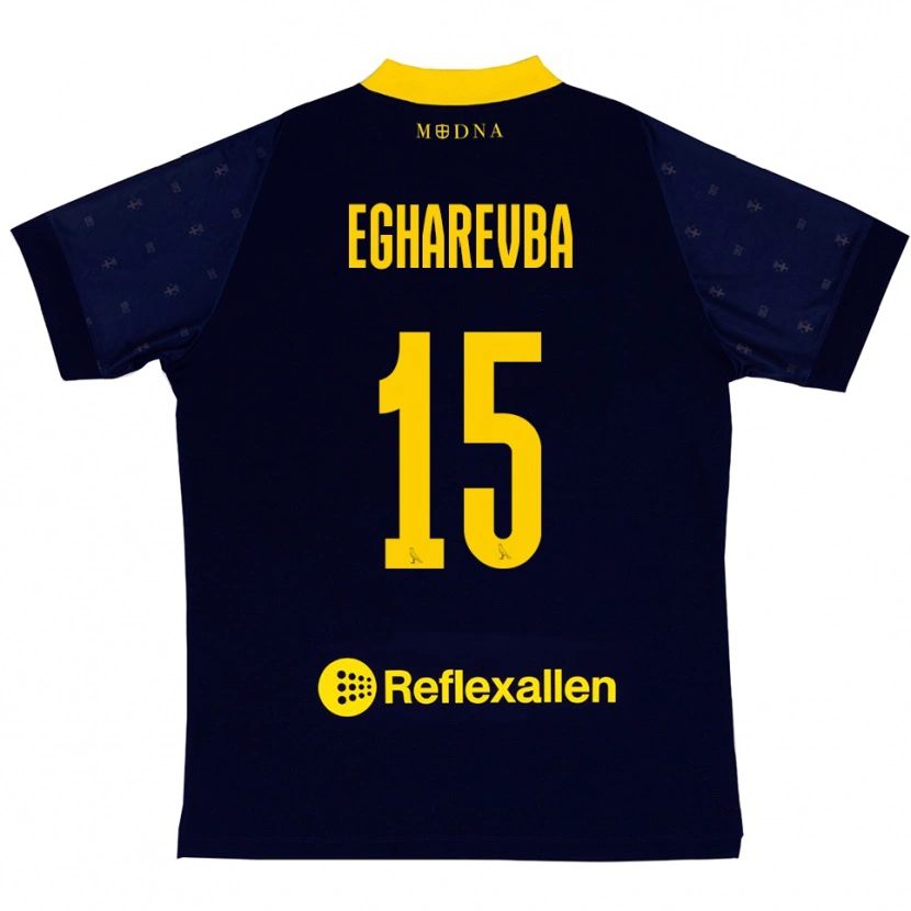 Danxen Herren Treasure Egharevba #15 Marineblau Gelb Auswärtstrikot Trikot 2025/26 T-Shirt Schweiz