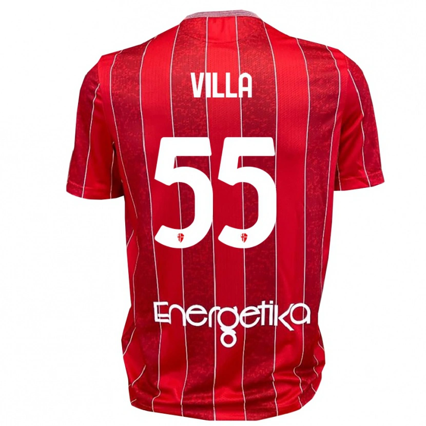 Danxen Herren Lorenzo Villa #55 Rot Weiß Auswärtstrikot Trikot 2025/26 T-Shirt Schweiz