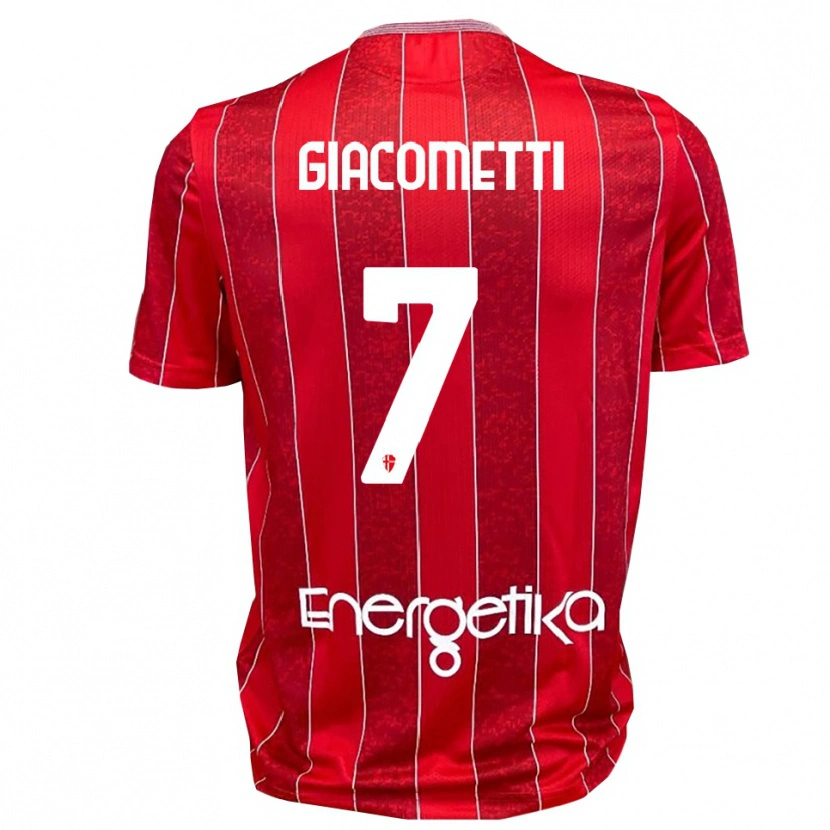 Danxen Herren Alex Giacometti #7 Rot Weiß Auswärtstrikot Trikot 2025/26 T-Shirt Schweiz