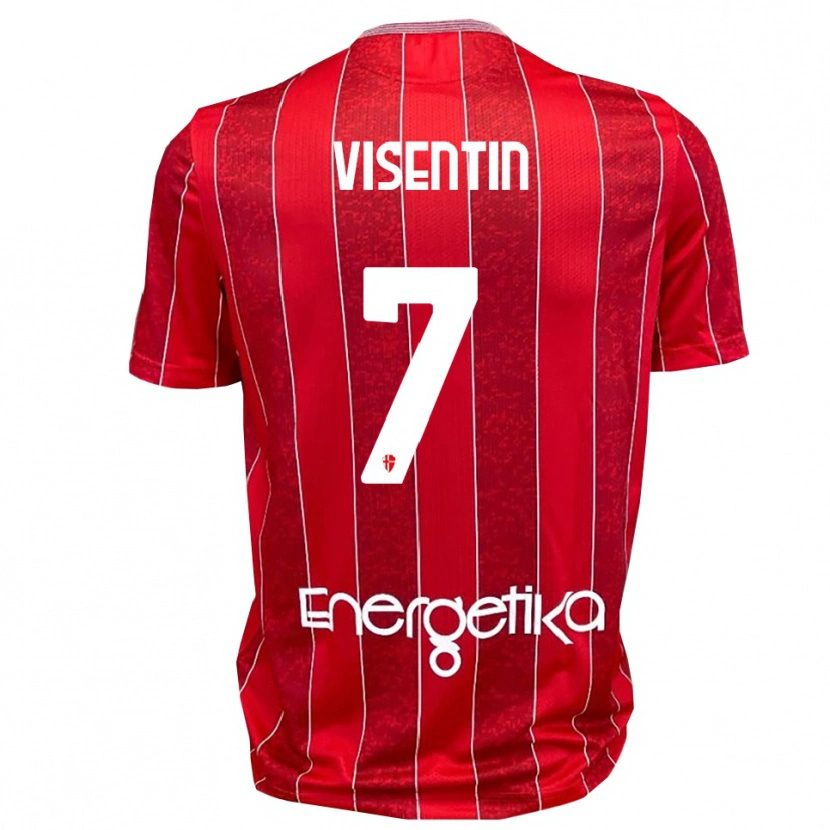 Danxen Herren Filippo Visentin #7 Rot Weiß Auswärtstrikot Trikot 2025/26 T-Shirt Schweiz