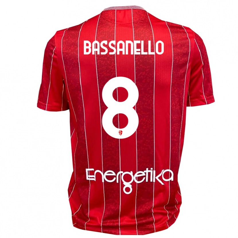 Danxen Herren Davide Bassanello #8 Rot Weiß Auswärtstrikot Trikot 2025/26 T-Shirt Schweiz
