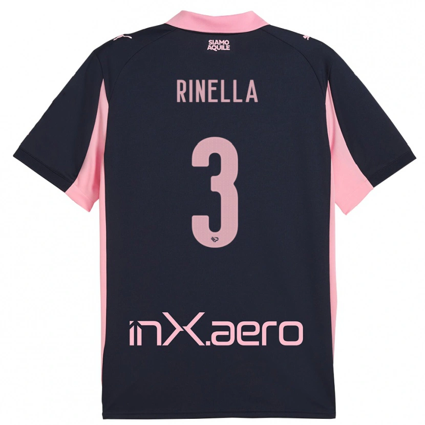 Danxen Herren Alessandro Rinella #3 Marineblau Pink Auswärtstrikot Trikot 2025/26 T-Shirt Schweiz