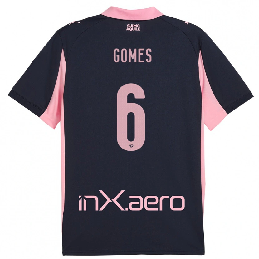 Danxen Herren Claudio Gomes #6 Marineblau Pink Auswärtstrikot Trikot 2025/26 T-Shirt Schweiz