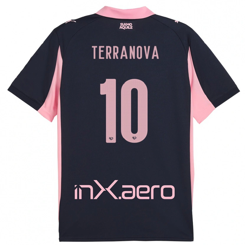Danxen Herren Mattia Terranova #10 Marineblau Pink Auswärtstrikot Trikot 2025/26 T-Shirt Schweiz