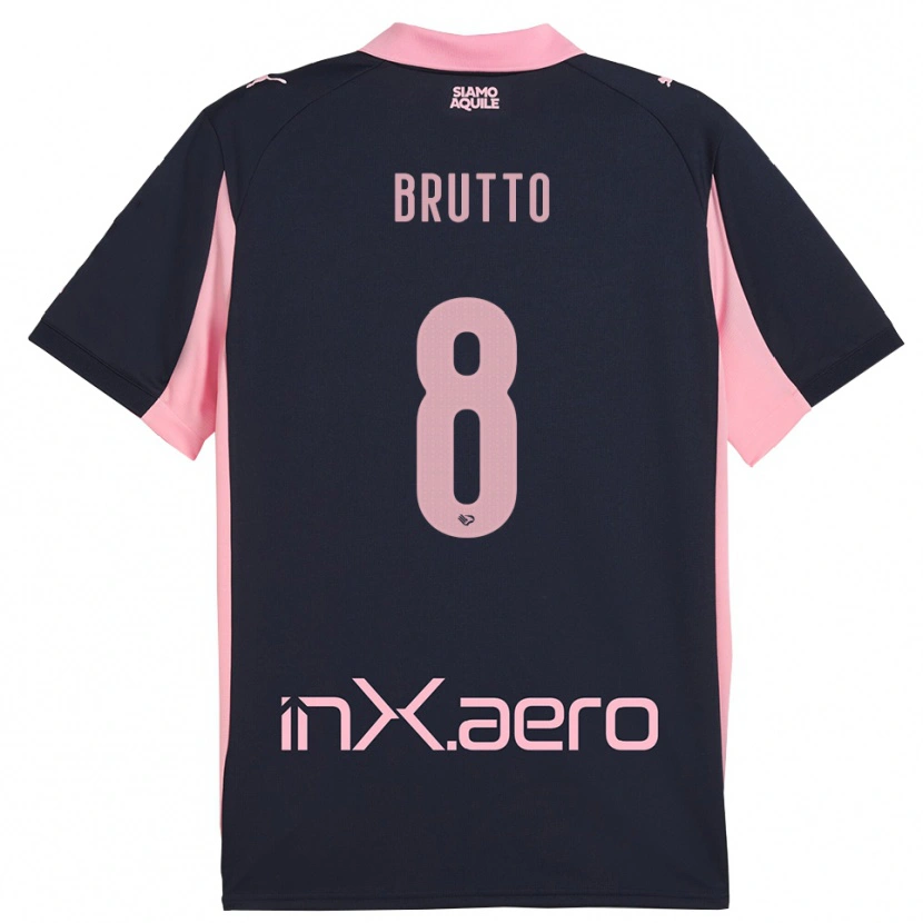 Danxen Herren Valerio Brutto #8 Marineblau Pink Auswärtstrikot Trikot 2025/26 T-Shirt Schweiz