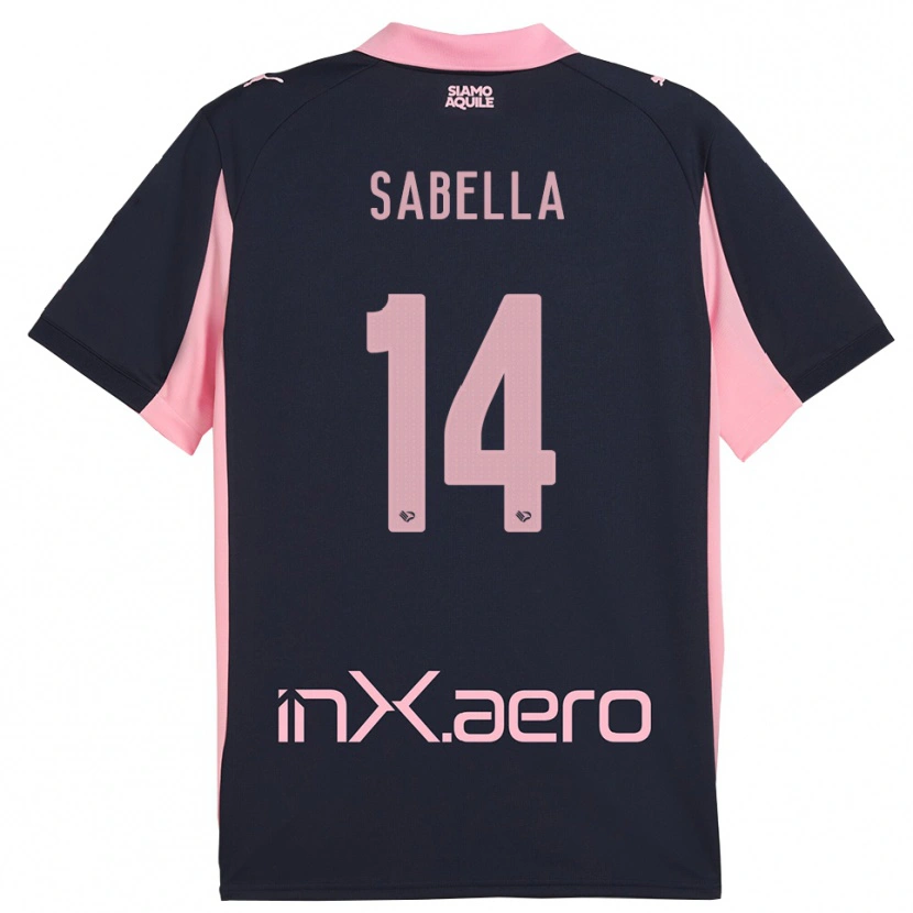 Danxen Herren Alberto Sabella #14 Marineblau Pink Auswärtstrikot Trikot 2025/26 T-Shirt Schweiz