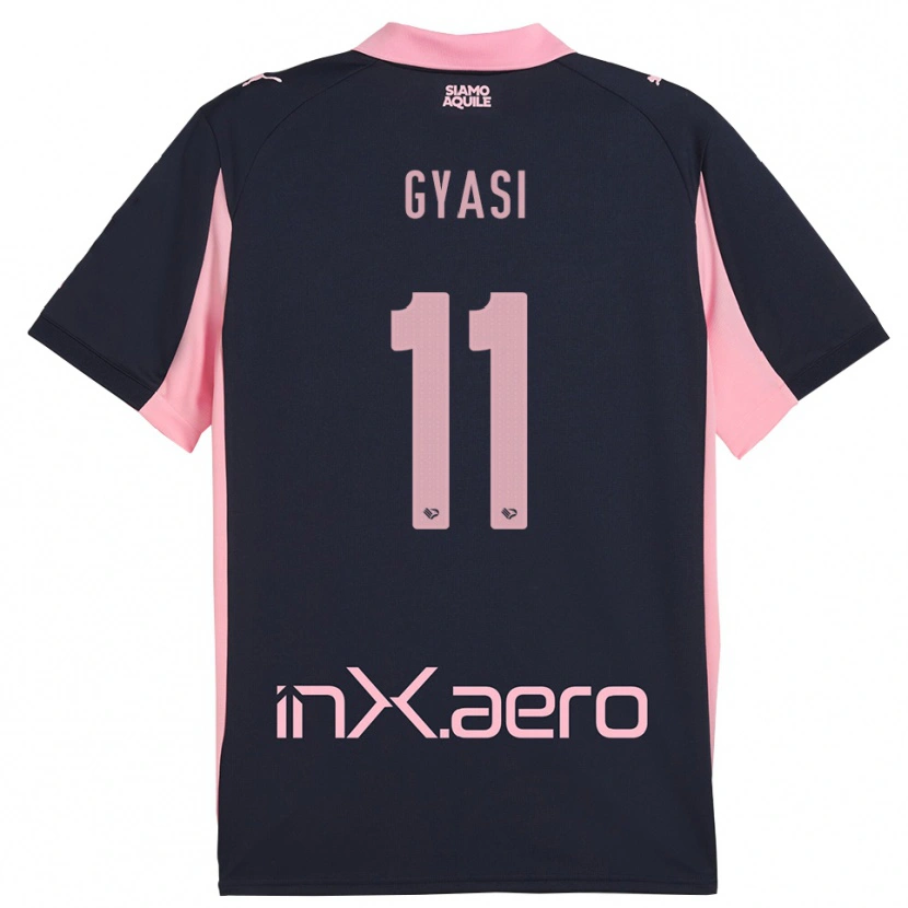 Danxen Herren Emmanuel Gyasi #11 Marineblau Pink Auswärtstrikot Trikot 2025/26 T-Shirt Schweiz