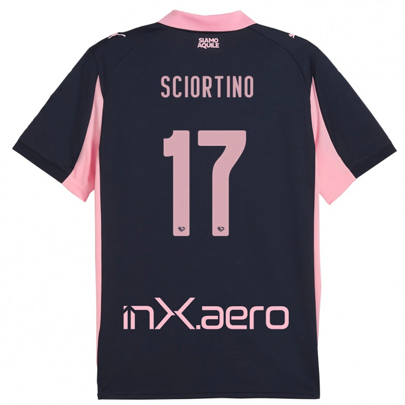 Danxen Herren Riccardo Sciortino #17 Marineblau Pink Auswärtstrikot Trikot 2025/26 T-Shirt Schweiz