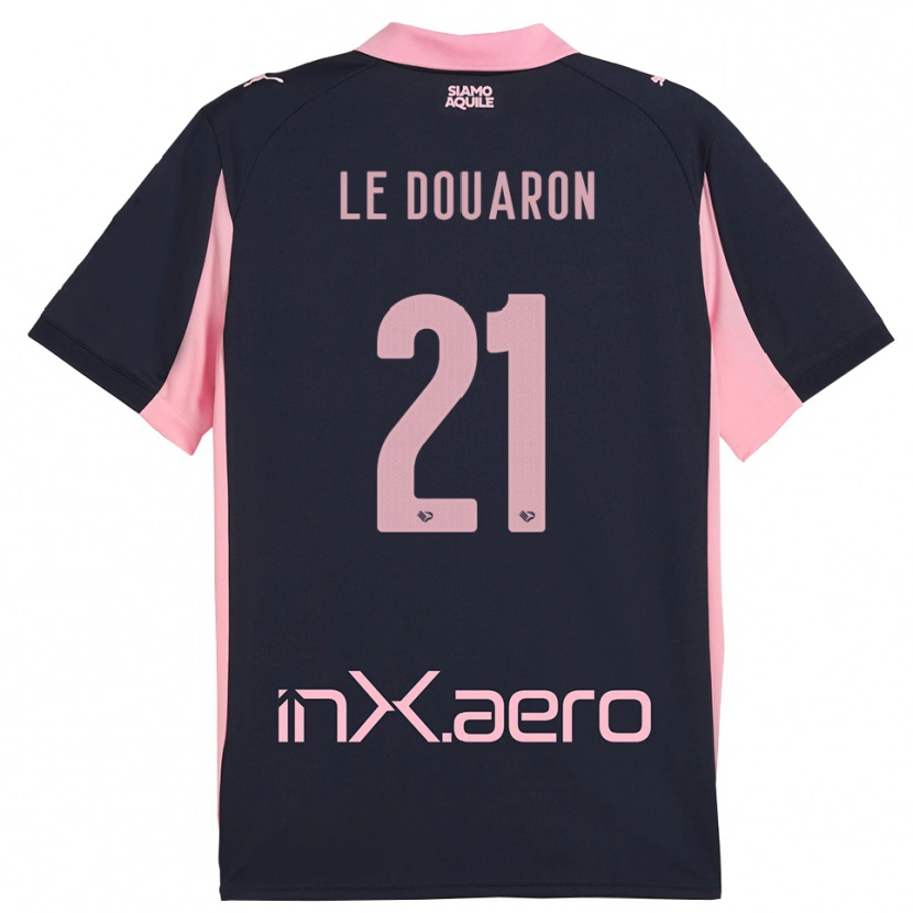 Danxen Herren Jérémy Le Douaron #21 Marineblau Pink Auswärtstrikot Trikot 2025/26 T-Shirt Schweiz