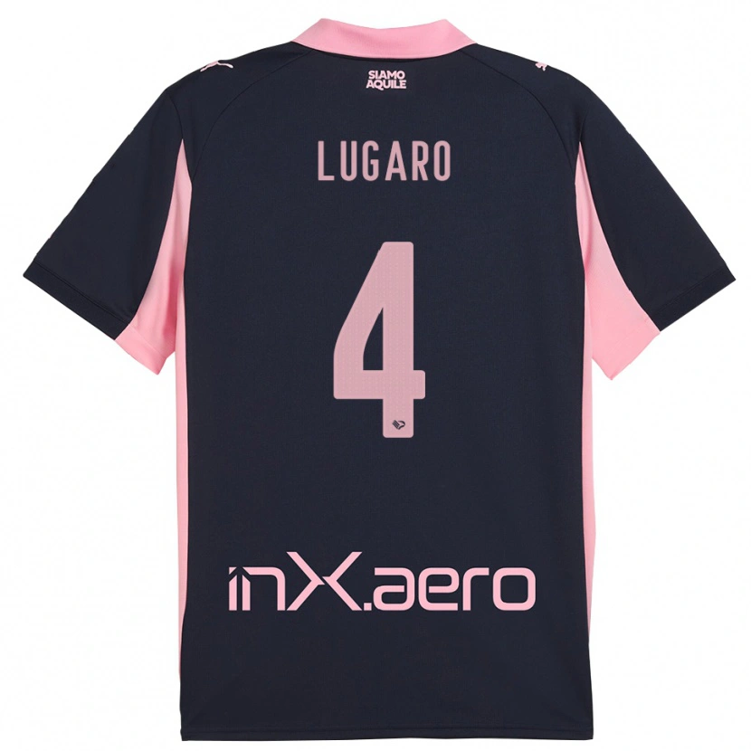 Danxen Herren Lorenzo Lugaro #4 Marineblau Pink Auswärtstrikot Trikot 2025/26 T-Shirt Schweiz