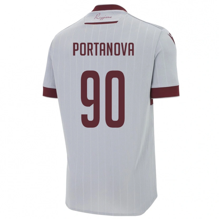 Danxen Herren Manolo Portanova #90 Burgund Weiß Auswärtstrikot Trikot 2025/26 T-Shirt Schweiz