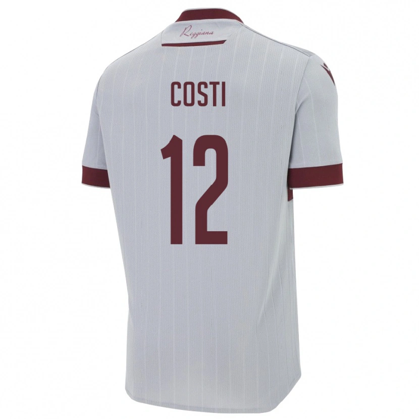 Danxen Herren Filippo Costi #12 Burgund Weiß Auswärtstrikot Trikot 2025/26 T-Shirt Schweiz