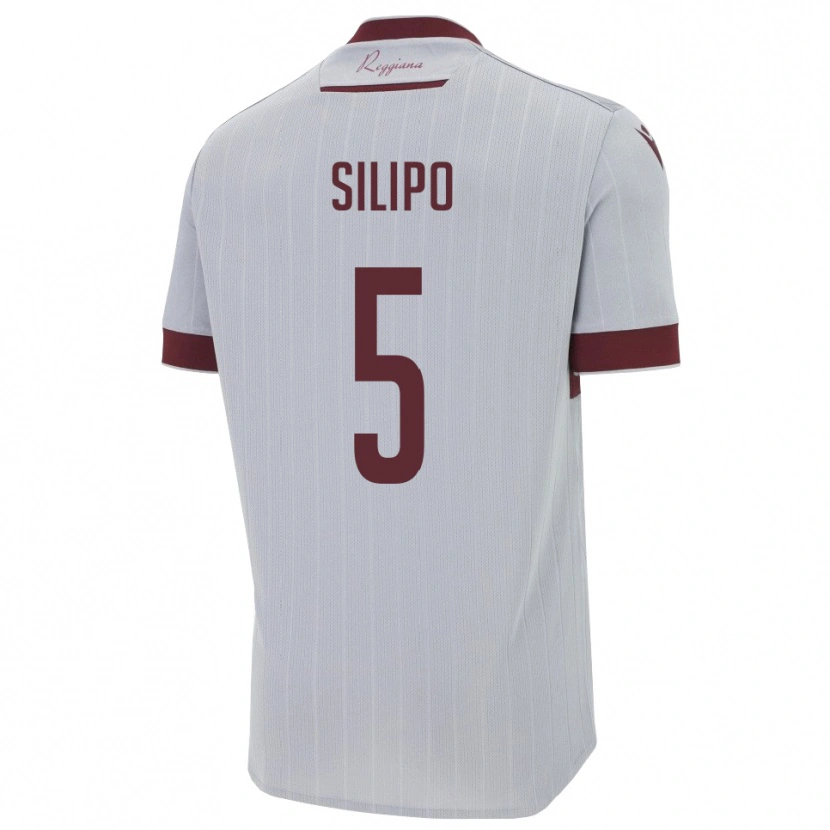 Danxen Herren Alessandro Silipo #5 Burgund Weiß Auswärtstrikot Trikot 2025/26 T-Shirt Schweiz