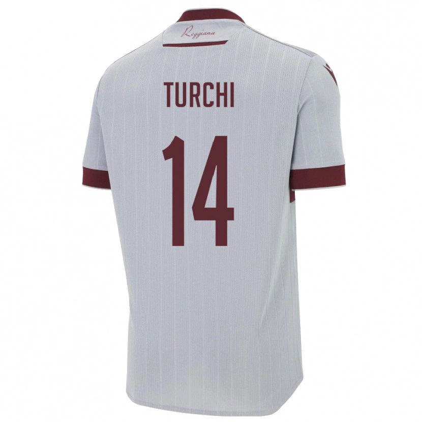 Danxen Herren Nicolò Turchi #14 Burgund Weiß Auswärtstrikot Trikot 2025/26 T-Shirt Schweiz