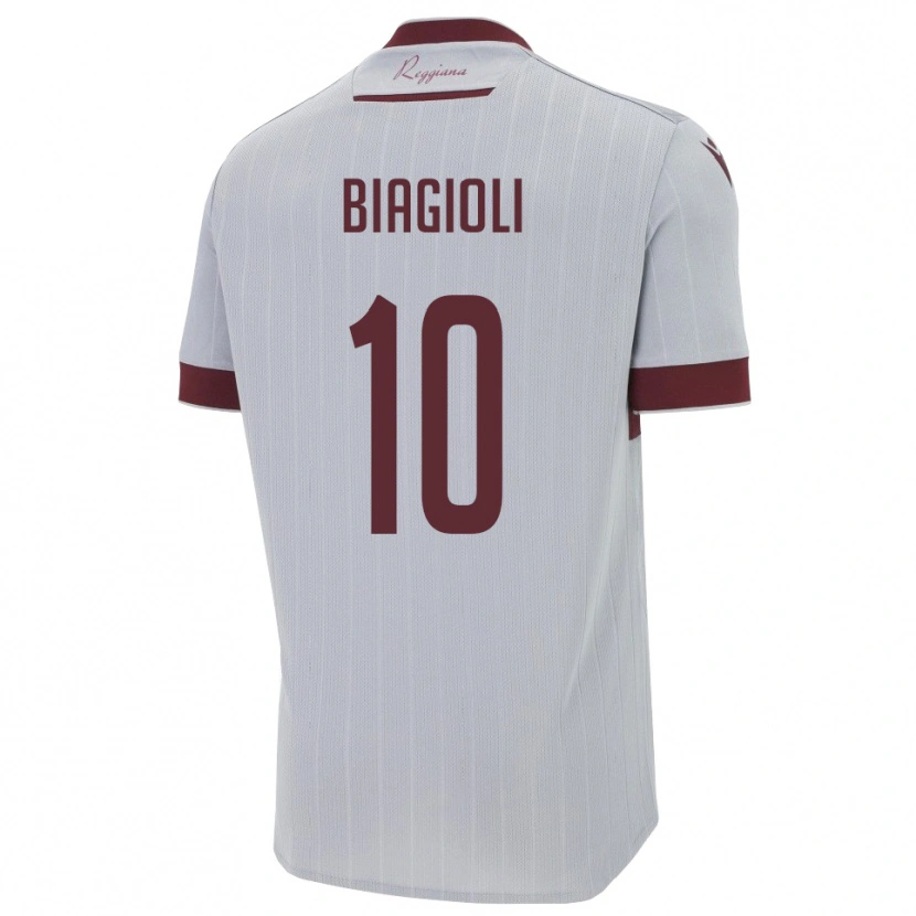 Danxen Herren Martino Biagioli #10 Burgund Weiß Auswärtstrikot Trikot 2025/26 T-Shirt Schweiz