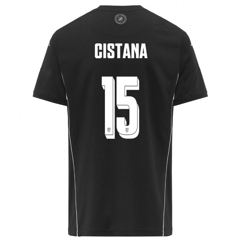 Danxen Herren Andrea Cistana #15 Schwarz Weiß Auswärtstrikot Trikot 2025/26 T-Shirt Schweiz